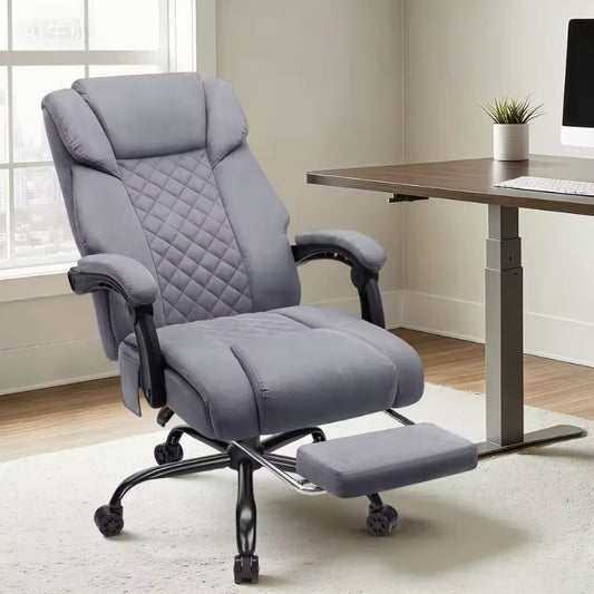 Chaise de bureau massante et chauffante 7 points grise