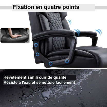 Fixation en quatre points et revêtement simili cuir