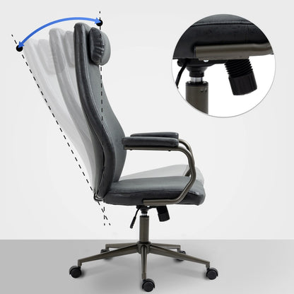 Dossier inclinable de la chaise vintage noire