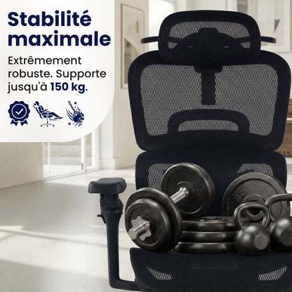 Base en acier chromé, stabilité jusqu à 150 kg