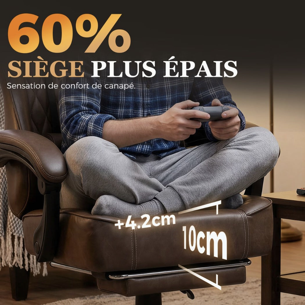 Assise de 10 centimètres d'épaisseur de la chaise gaming