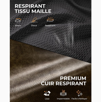 Cuir PU respirant et tissu maille de la chaise gaming