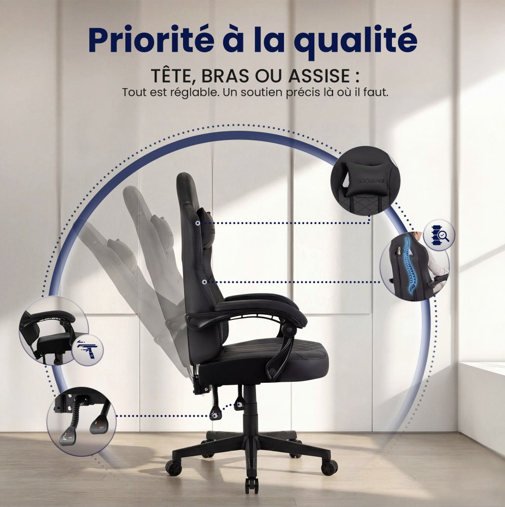 Tête, bras ou assise : tout se règle