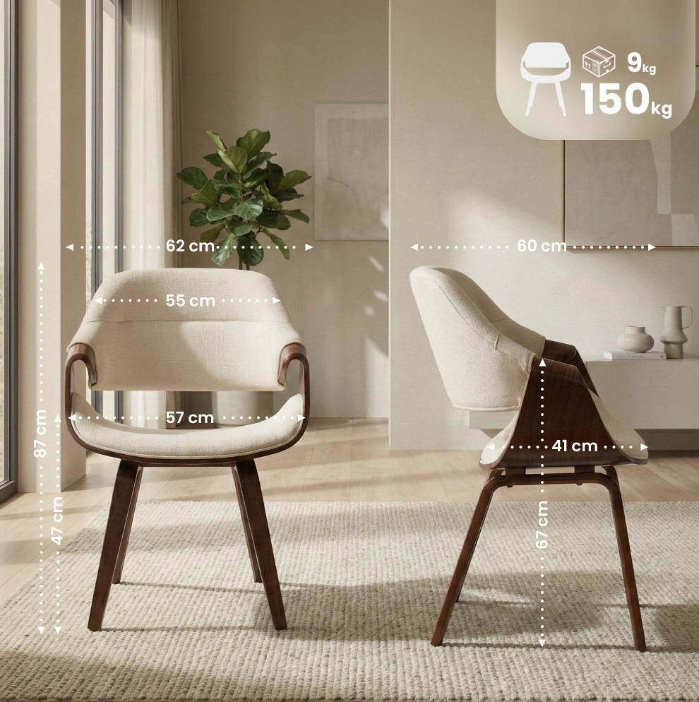 Dimensions de la chaise design nordique