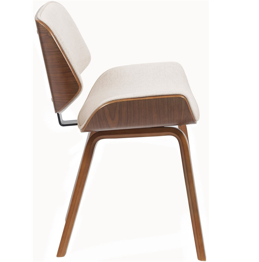 Chaise scandinave crème vue de profil