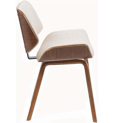 Chaise scandinave crème vue de profil