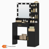 Coiffeuse avec miroir et éclairage intégré