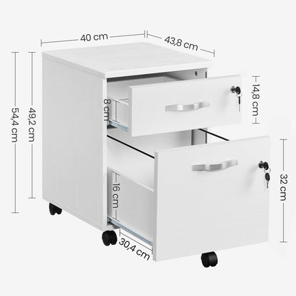 Caisson bureau avec serrure