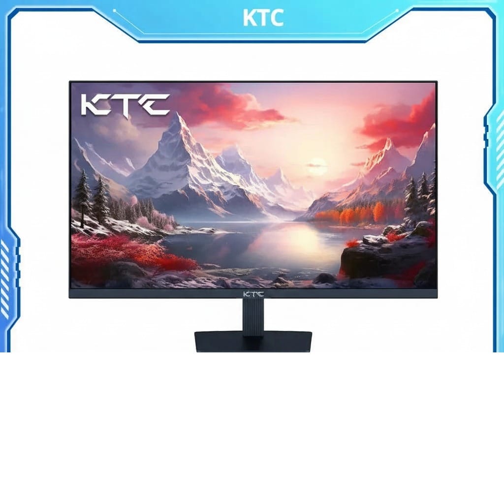 Écran PC pro KTC 27 pouces 2K paysage montagne couché soleil