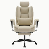 Fauteuil de bureau matelassé avec repose-pieds
