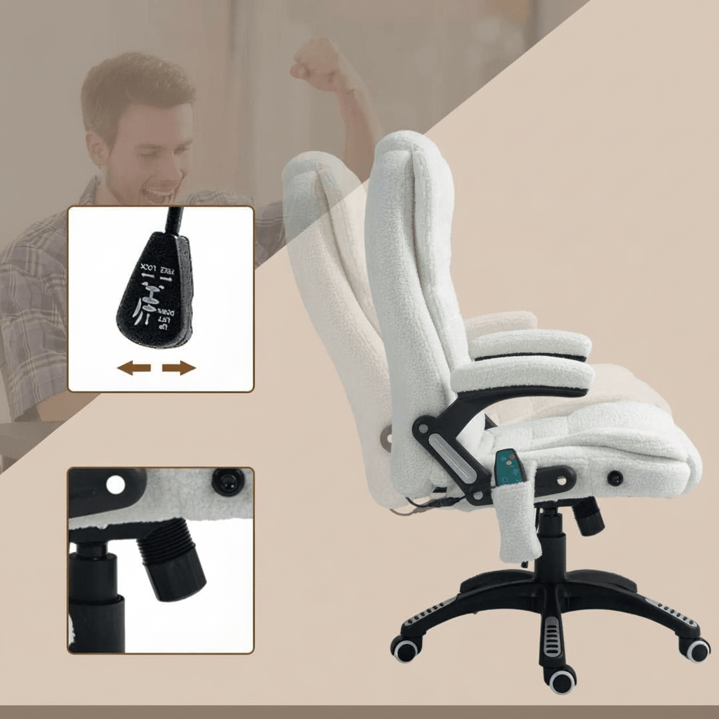 Chaise de bureau massante et chauffante
