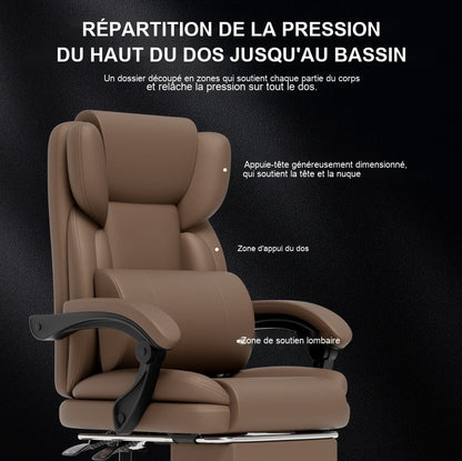 Répartition de la pression du haut du dos jusqu'au bassin